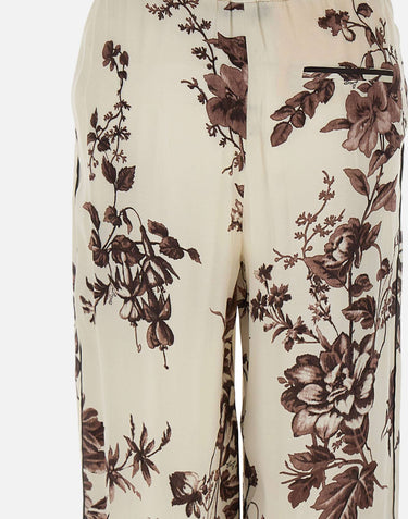 Pantaloni in raso stampato CA6254TS061 P9654 LIU-JO 