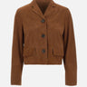 Giacca boxy in pelle scamosciata CA6379P0382 81242 LIU-JO 