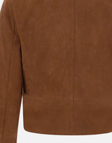 Giacca boxy in pelle scamosciata CA6379P0382 81242 LIU-JO 