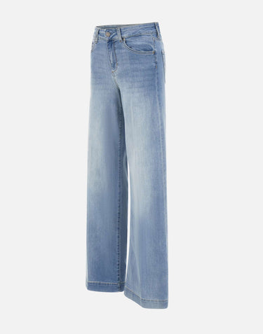 Jeans flare con strass UA6068DS081 79029 LIU-JO 