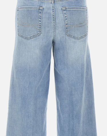 Jeans flare con strass UA6068DS081 79029 LIU-JO 