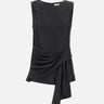 LOULOU DE SAISON Top drappeggiato "Fonda" BLACK Donna 