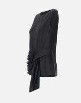 LOULOU DE SAISON Top drappeggiato "Fonda" BLACK Donna 