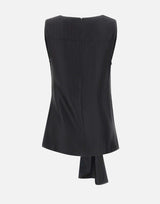 LOULOU DE SAISON Top drappeggiato "Fonda" BLACK Donna 