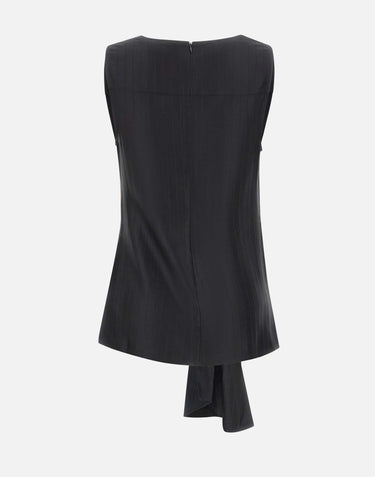 LOULOU DE SAISON Top drappeggiato "Fonda" BLACK Donna 