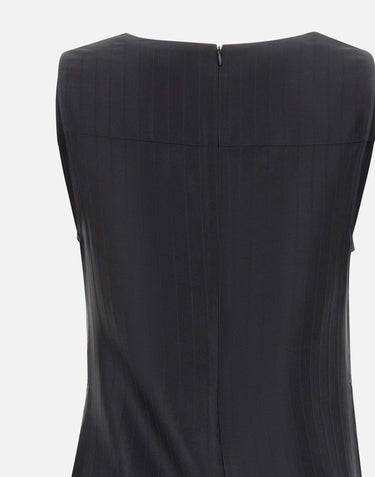 LOULOU DE SAISON Top drappeggiato "Fonda" BLACK Donna 