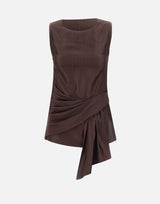Top drappeggiato "Fonda" FONDA DKBROWN LOULOU DE SAISON 
