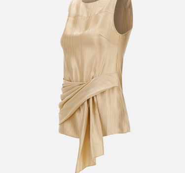 LOULOU DE SAISON Top drappeggiato "Fonda" BEIGE Donna 