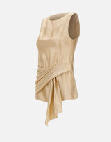 LOULOU DE SAISON Top drappeggiato "Fonda" BEIGE Donna 