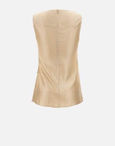 LOULOU DE SAISON Top drappeggiato "Fonda" BEIGE Donna 