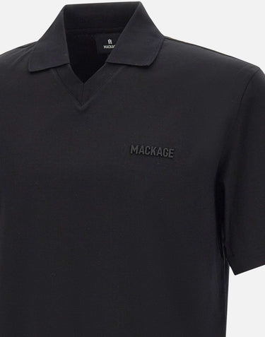 MACKAGE Polo in cotone biologico "Marco" BLACK Uomo 