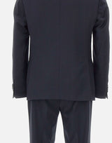 MANUEL RITZ Completo con gilet in misto lana BLUE Uomo 