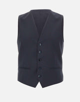 MANUEL RITZ Completo con gilet in misto lana BLUE Uomo 