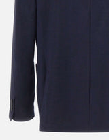 MANUEL RITZ Blazer in misto lana con micro texture BLUE Uomo 