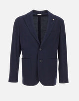 MANUEL RITZ Blazer in misto lana BLUE Uomo 