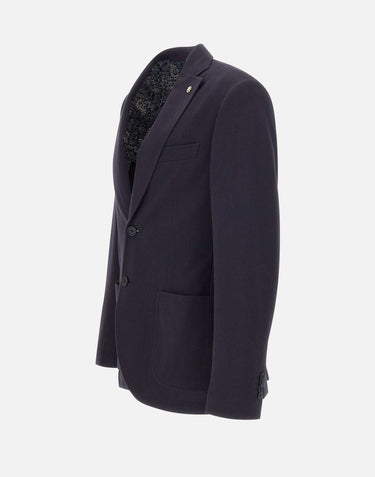 MANUEL RITZ Blazer in misto cotone BLUE Uomo 