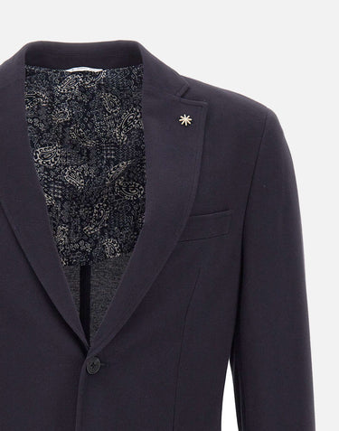 MANUEL RITZ Blazer in misto cotone BLUE Uomo 