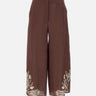 MARELLA Pantalone in lino con ricami BROWN Donna 