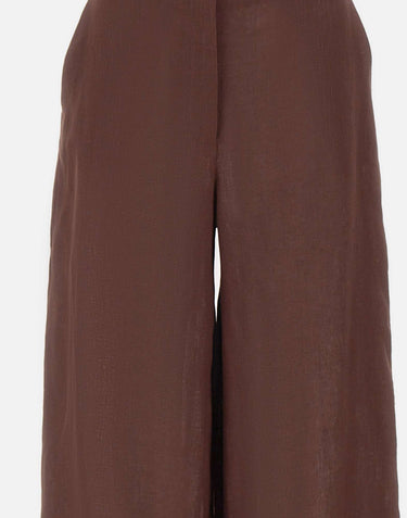 MARELLA Pantalone in lino con ricami BROWN Donna 