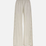 Pantaloni in lino con dettagli in pizzo W01210781 OFFWHITE MAURIZIO MYKONOS 