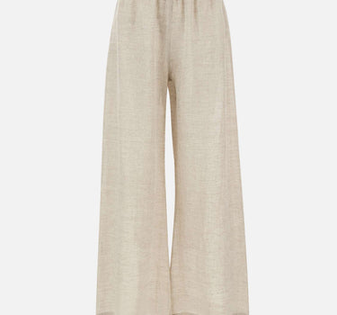 Pantaloni in lino W01281081 LTBROWN MAURIZIO MYKONOS 
