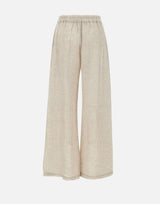 Pantaloni in lino W01281081 LTBROWN MAURIZIO MYKONOS 