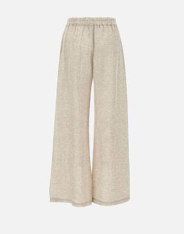 Pantaloni in lino W01281081 LTBROWN MAURIZIO MYKONOS 