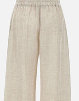 Pantaloni in lino W01281081 LTBROWN MAURIZIO MYKONOS 