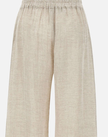 Pantaloni in lino W01281081 LTBROWN MAURIZIO MYKONOS 