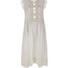 Abito lungo con pizzo floreale W06040581 WHITE MAURIZIO MYKONOS 