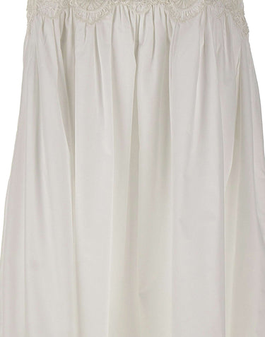 Abito lungo con pizzo floreale W06040581 WHITE MAURIZIO MYKONOS 