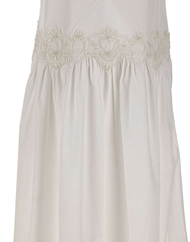 Abito lungo con pizzo floreale W06040581 WHITE MAURIZIO MYKONOS 