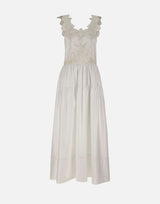 Abito in cotone con schiena scoperta W06050581 WHITE MAURIZIO MYKONOS 