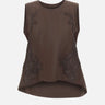 Top in lino con dettagli in pizzo W14040781 CHOCOLATE MAURIZIO MYKONOS 