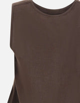 Top in lino con dettagli in pizzo W14040781 CHOCOLATE MAURIZIO MYKONOS 