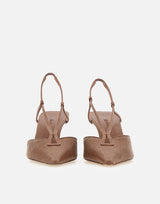 Slingback in tela effetto rafia 2614521192600 007 MAX MARA 
