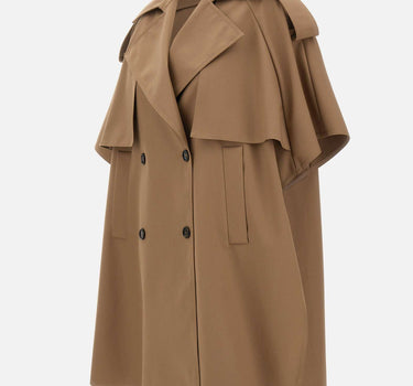 MAX MARA Mantella in gabardina antigoccia BROWN Donna 