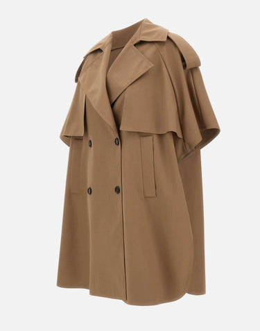 MAX MARA Mantella in gabardina antigoccia BROWN Donna 