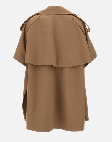 MAX MARA Mantella in gabardina antigoccia BROWN Donna 