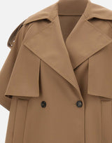MAX MARA Mantella in gabardina antigoccia BROWN Donna 