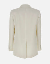 MAX MARA STUDIO Blazer monopetto in cady WHITE Donna 