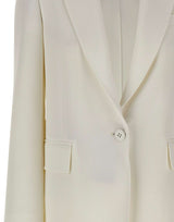 MAX MARA STUDIO Blazer monopetto in cady WHITE Donna 