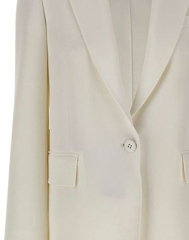 MAX MARA STUDIO Blazer monopetto in cady WHITE Donna 