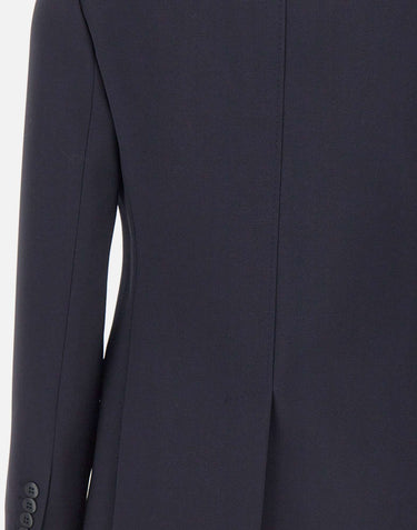 MAX MARA STUDIO Blazer sfiancato in crêpe di lana BLUE Donna 