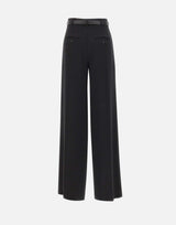 MAX MARA STUDIO Pantalone in cady BLACK Donna 