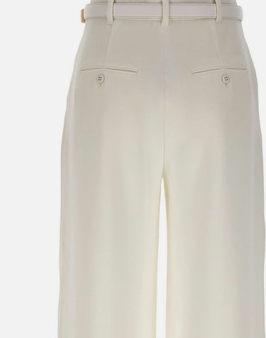 MAX MARA STUDIO Pantalone in cady WHITE Donna 