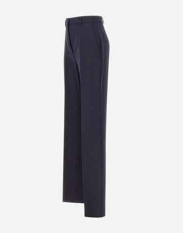MAX MARA STUDIO Pantalone in lana crêpe BLUE Donna 