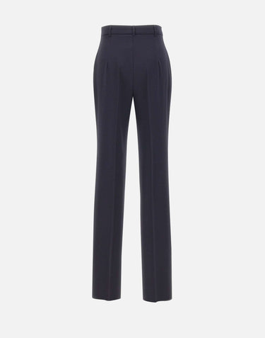 MAX MARA STUDIO Pantalone in lana crêpe BLUE Donna 