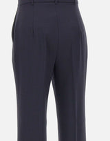 MAX MARA STUDIO Pantalone in lana crêpe BLUE Donna 