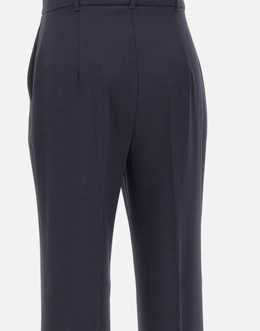 MAX MARA STUDIO Pantalone in lana crêpe BLUE Donna 